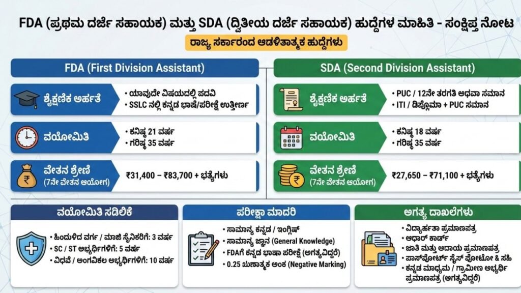 Karnataka SDA & FDA